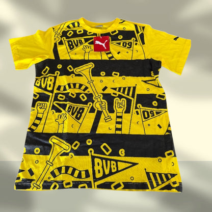 Puma Bvb-camiseta Fanweer Kids-cyberyellow-amarillo 13-14y