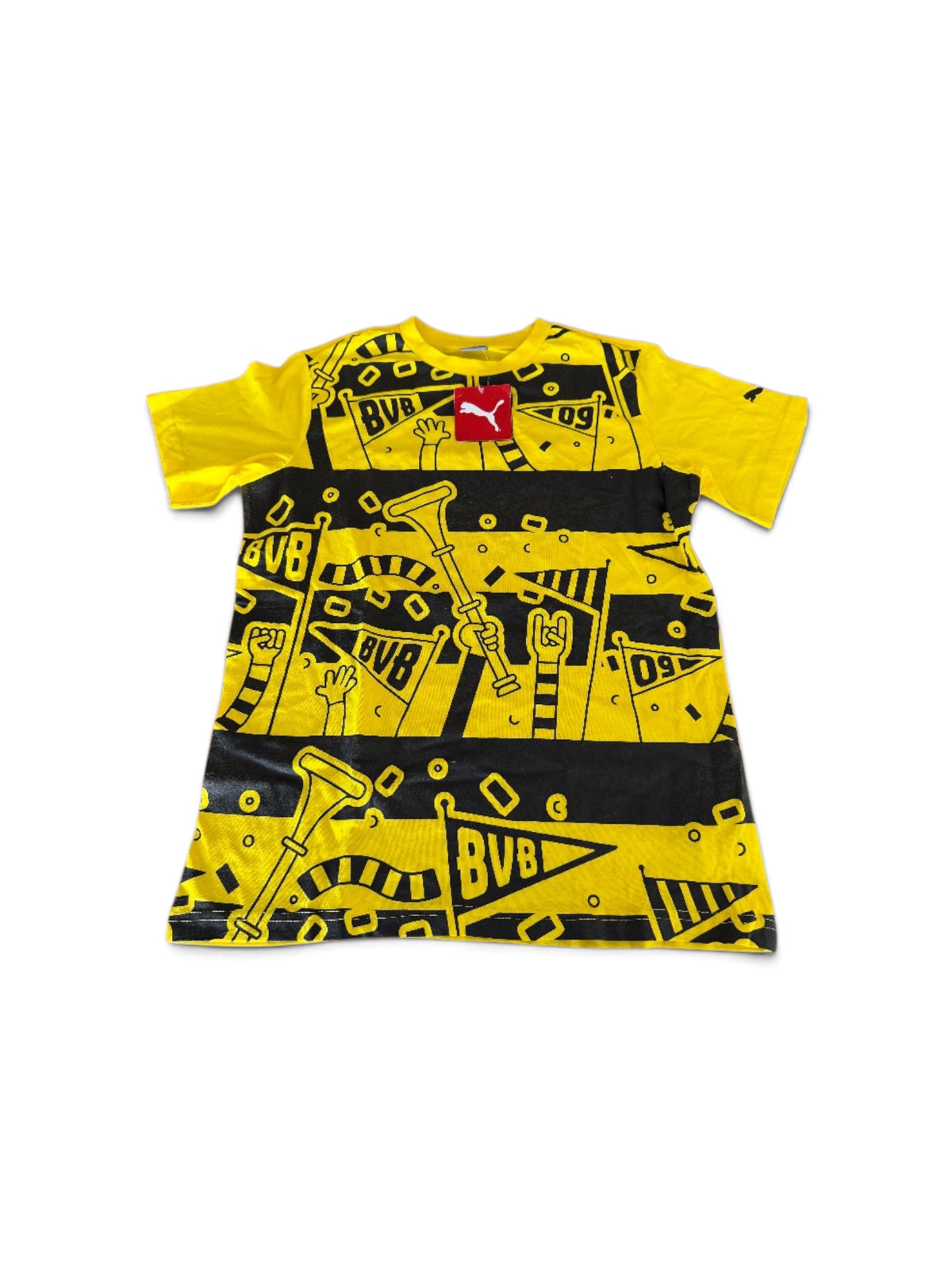 Puma Bvb-camiseta Fanweer Kids-cyberyellow-amarillo 13-14y