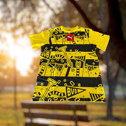 Puma Bvb-camiseta Fanweer Kids-cyberyellow-amarillo 13-14y