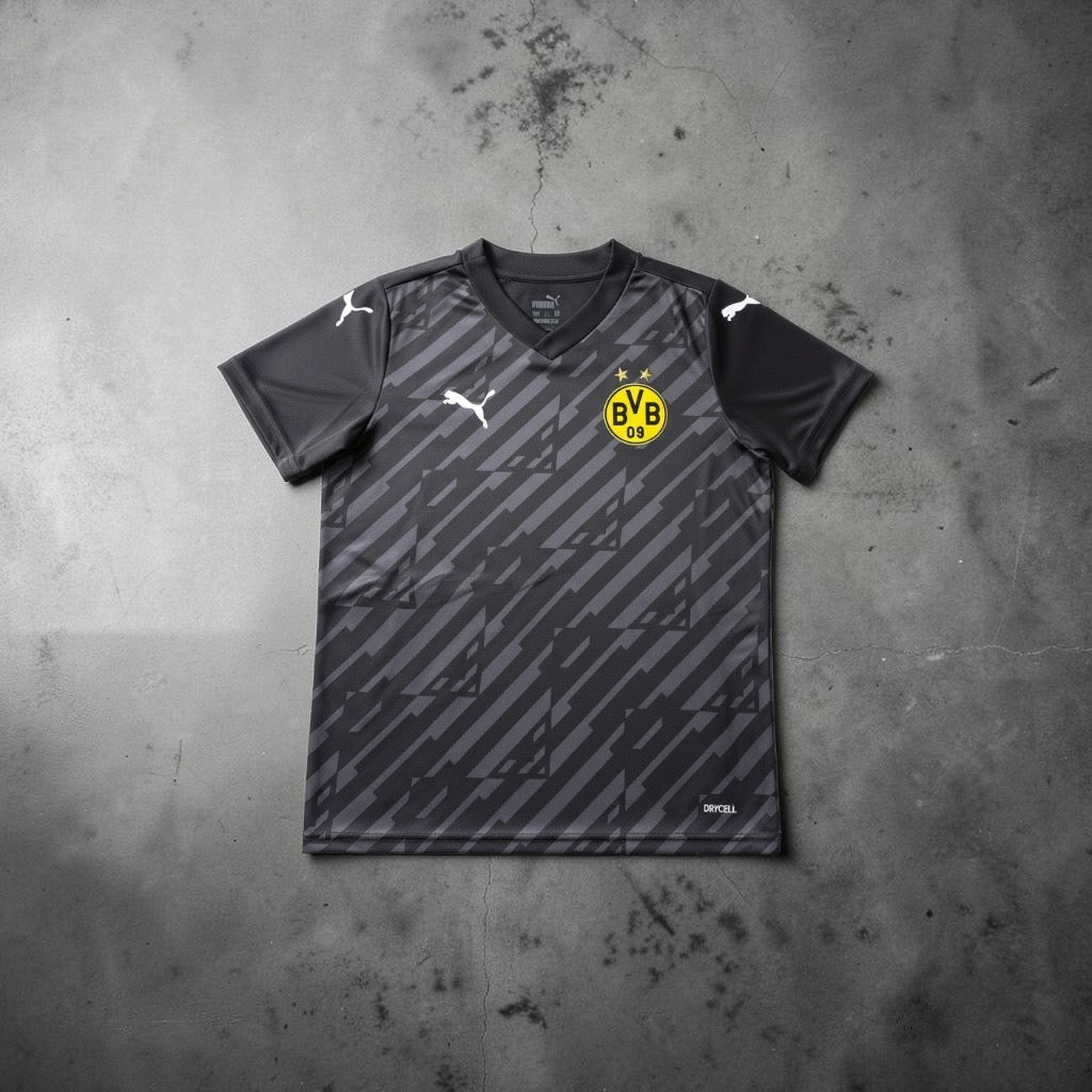 Jersey Puma Borussia Dortmund BVB Prematch Gris Niño 9-10 Jr