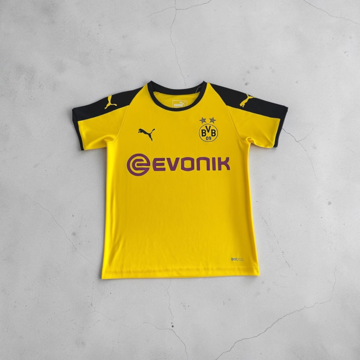 Bvb Jersey Puma Drycell Evonik Amarillo-negro 7-8y Juvenil