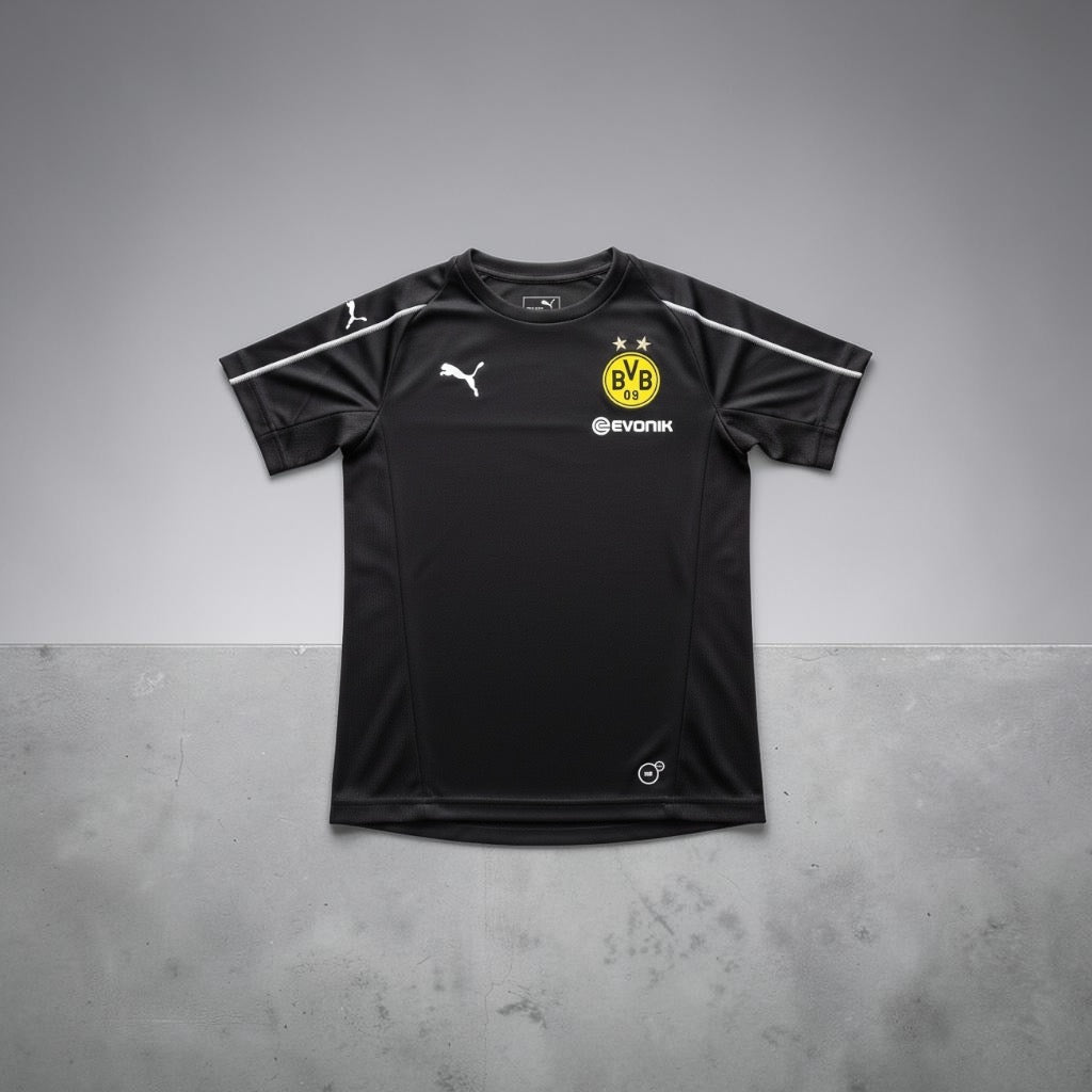 Playera Borussia Dortmund Bvb Evonik Training Negro 9-10y