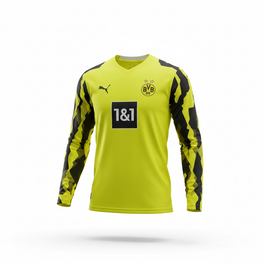Puma dryCELL · 1&1 · Talla M/L adulto · BVB Jersey Manga Larga Amarillo Neón - Personalizado RICKEN 18