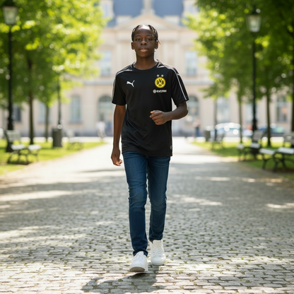Playera Borussia Dortmund Bvb Evonik Training Negro 9-10y