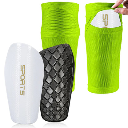 Ultimate Sports Set: Unisex Soccer Shin Guards with Anti-Drop Elastic Sleeves for Maximum Protection and Comfort