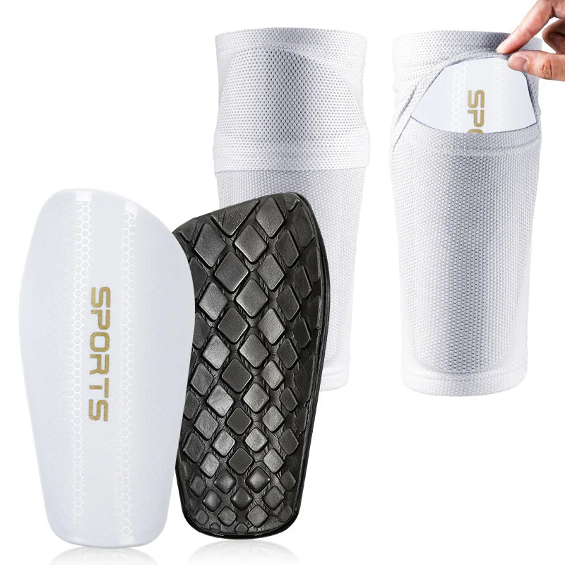 Ultimate Sports Set: Unisex Soccer Shin Guards with Anti-Drop Elastic Sleeves for Maximum Protection and Comfort