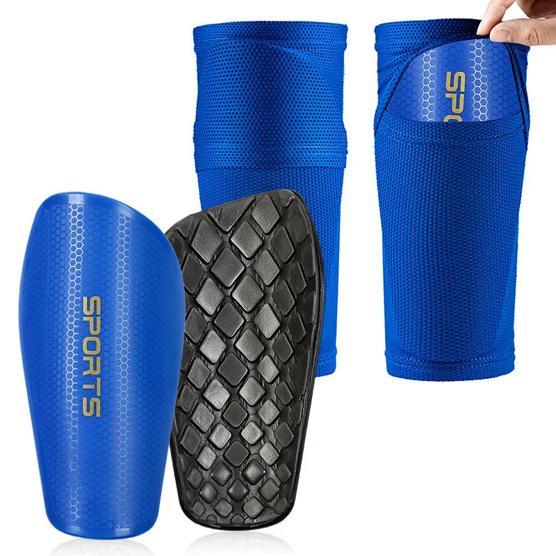 Ultimate Sports Set: Unisex Soccer Shin Guards with Anti-Drop Elastic Sleeves for Maximum Protection and Comfort